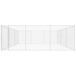Articles Pour Animaux De Compagnie-vidaXL Chenil extérieur pour chiens Acier galvanisé 570x570x185 cm