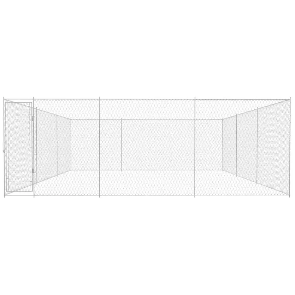 Articles Pour Animaux De Compagnie-vidaXL Chenil extérieur pour chiens Acier galvanisé 570x570x185 cm