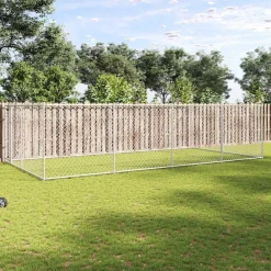 vidaXL Chenil extérieur pour chiens 7,6 x 3,8 x 1,9 m