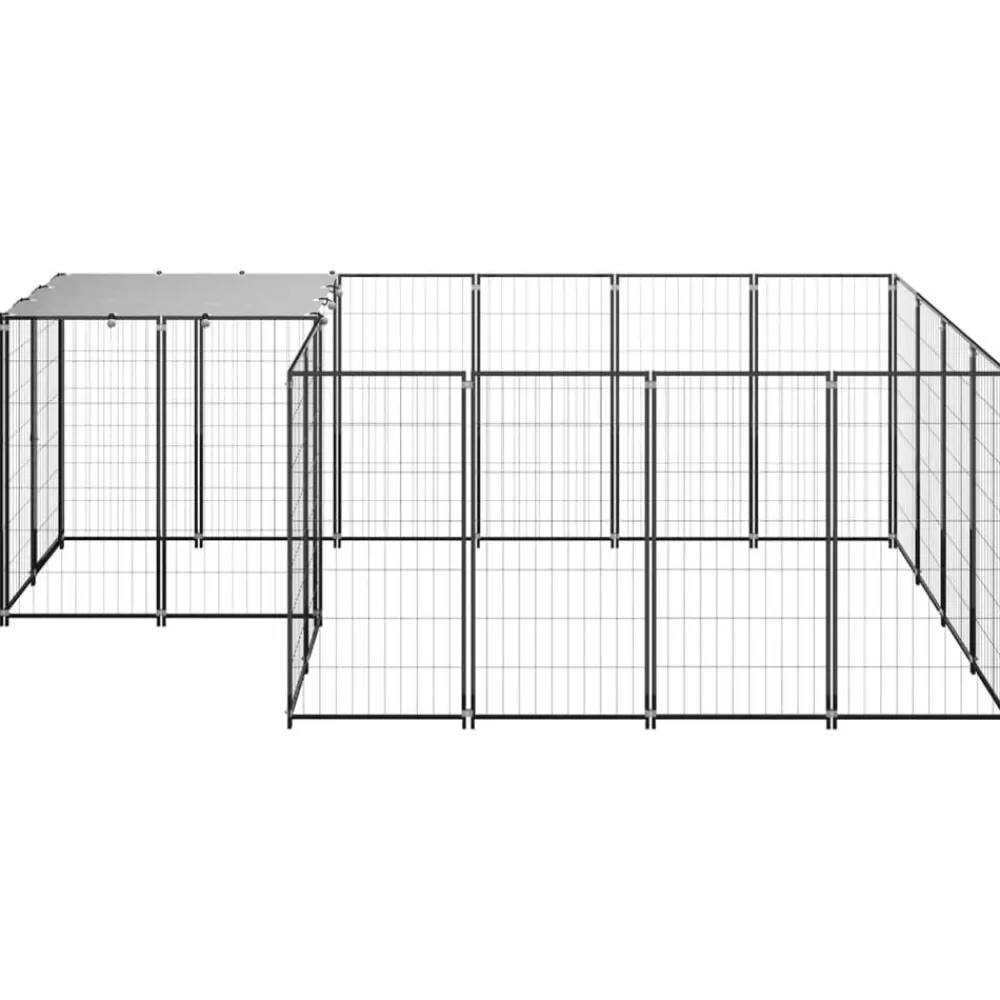 vidaXL Chenil 6,05 m² Acier