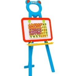 Jouets-vidaXL Chevalet 2 en 1 pour enfants avec tableau noir et tableau blanc