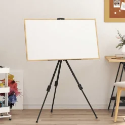 Fournitures De Bureau-vidaXL Chevalet d'affichage réglable Noir Métal