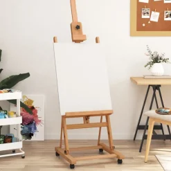 vidaXL Chevalet 55x53,5x178 cm bois de hêtre massif