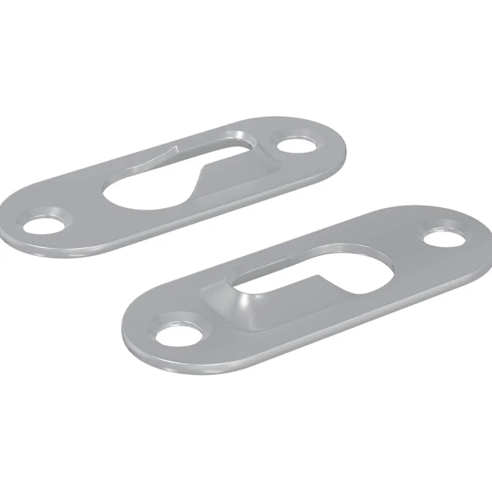 vidaXL Cintre à trou de serrure 2 pcs Argenté 45 x 16 x 3.5 mm Fer
