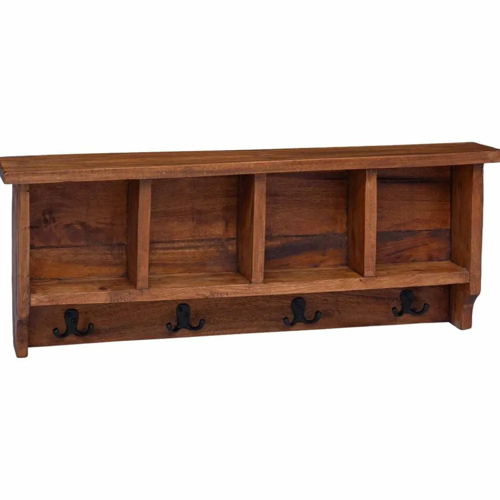 vidaXL Cintre Marron 70 x 11 x 27 cm Bois de Mahogany Massif
