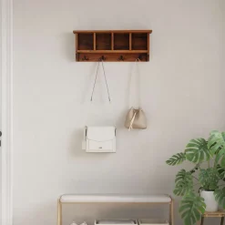 vidaXL Cintre Marron 70 x 11 x 27 cm Bois de Mahogany Massif