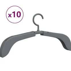 Produits Ménagers-vidaXL Cintres extensibles 10 pcs Gris