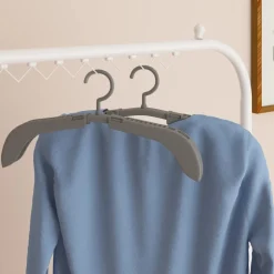 Produits Ménagers-vidaXL Cintres extensibles 10 pcs Gris