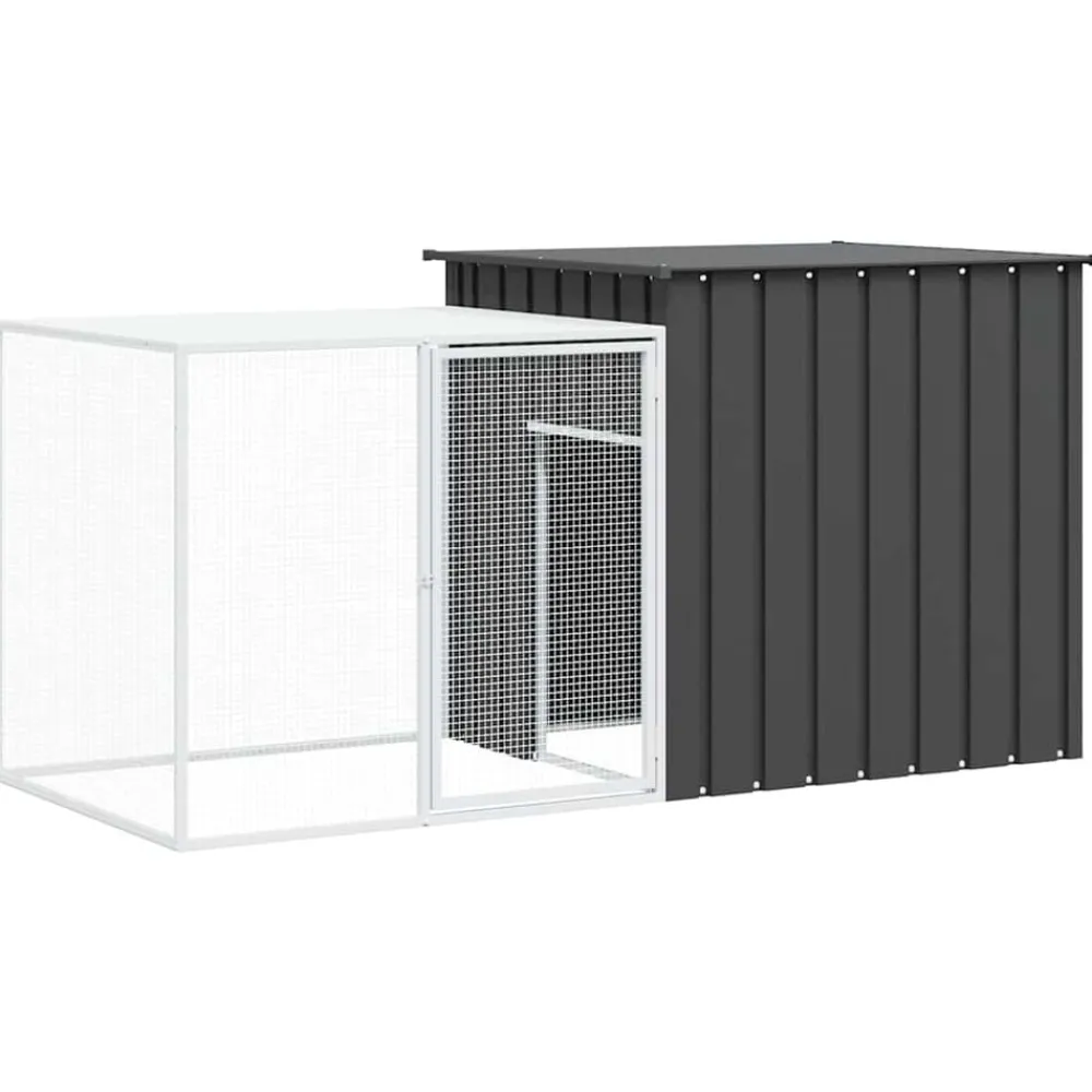 vidaXL Clapier 200x91x100 cm Acier galvanisé