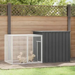 vidaXL Clapier 200x91x100 cm Acier galvanisé