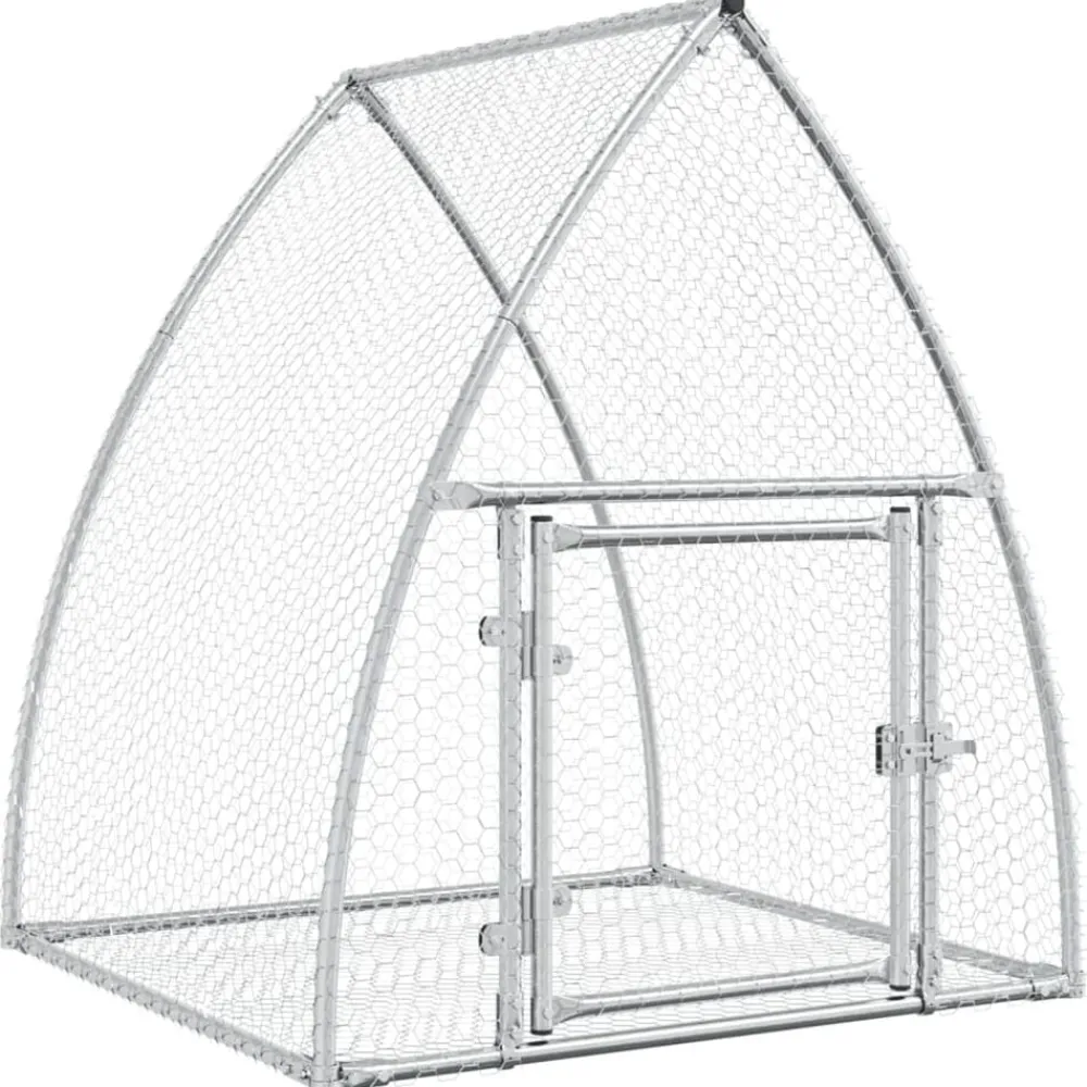 vidaXL Clapier argenté 105x100x120 cm acier galvanisé