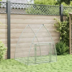 vidaXL Clapier argenté 105x100x120 cm acier galvanisé