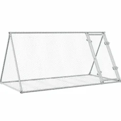 Articles Pour Animaux De Compagnie-vidaXL Clapier argenté 200x105x91 cm acier galvanisé