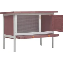 vidaXL Clapier d'extérieur 1 niveau Bois