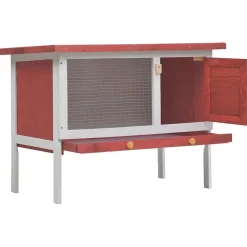 vidaXL Clapier d'extérieur 1 niveau Bois