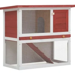 vidaXL Clapier d'extérieur 1 porte Bois