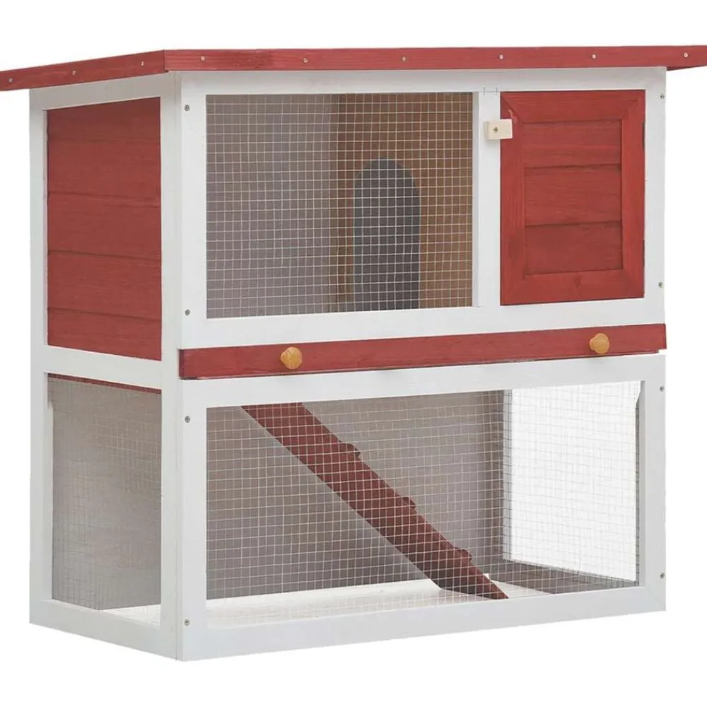 vidaXL Clapier d'extérieur 1 porte Bois