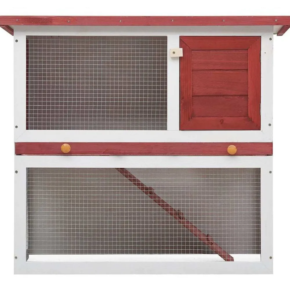 vidaXL Clapier d'extérieur 1 porte Bois