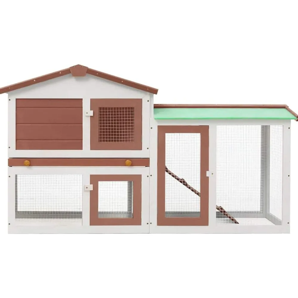 vidaXL Clapier large d'extérieur 145x45x84 cm Bois