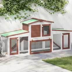 vidaXL Clapier large d'extérieur 201x45x85 cm Bois