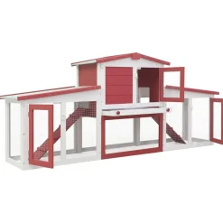 vidaXL Clapier large d'extérieur 201x45x85 cm Bois