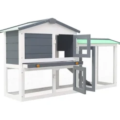 vidaXL Clapier large d'extérieur 145x45x84 cm Bois