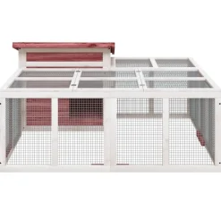 Articles Pour Animaux De Compagnie-vidaXL Clapier moka 144x123x67,5 cm bois de pin massif Café