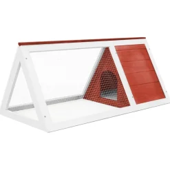 Articles Pour Animaux De Compagnie-vidaXL Clapier Bois Rouge