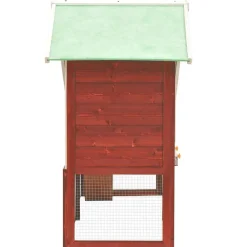 Articles Pour Animaux De Compagnie-vidaXL Clapier 140x63x120 cm Bois de sapin massif Rouge et blanc