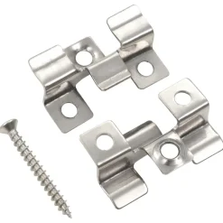 vidaXL Clip de fixation de terrasse 100pcs et 200 vis Acier inoxydable