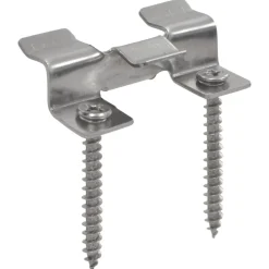 vidaXL Clip de fixation de terrasse 100pcs et 200 vis Acier inoxydable