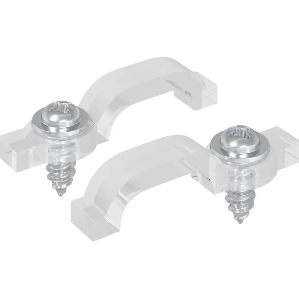 vidaXL Clips de bande LED 2 pcs Transparent 23,8 x 7,3 x 4,3 mm