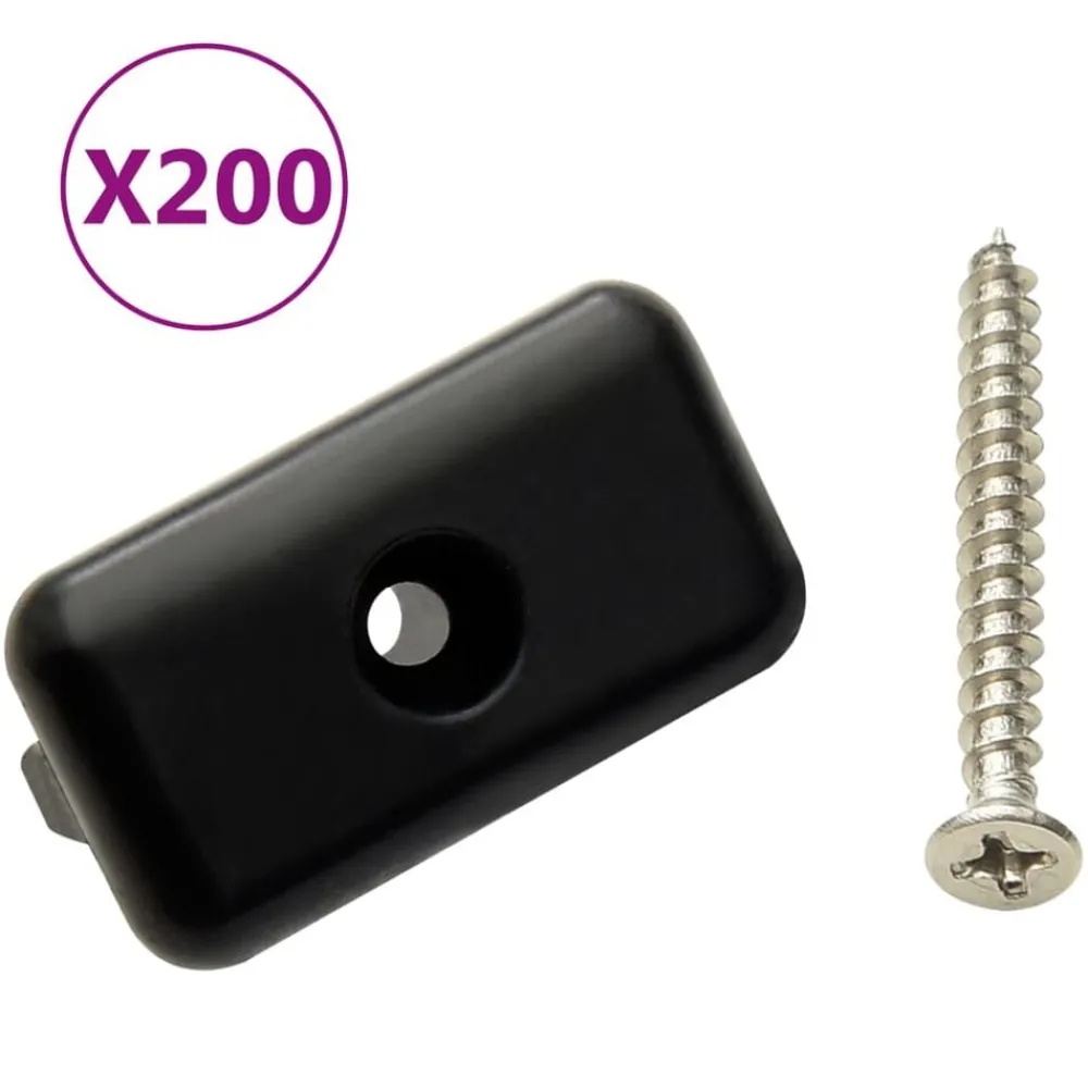 Matériaux De Construction-vidaXL Clips de fixation et vis 200 pcs Plastique et inox 304