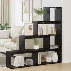vidaXL Cloison Bibliothèque Chêne noir 137,5 x 29 x 103,5 cm