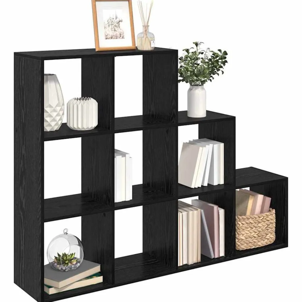 vidaXL Cloison Bibliothèque Chêne noir 137,5 x 29 x 103,5 cm