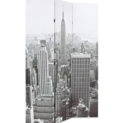 Séparateurs De Pièces-vidaXL Cloison de séparation pliable 120x170 cm New York Noir et blanc