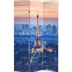Séparateurs De Pièces-vidaXL Cloison de séparation pliable 120x170 cm Paris la nuit