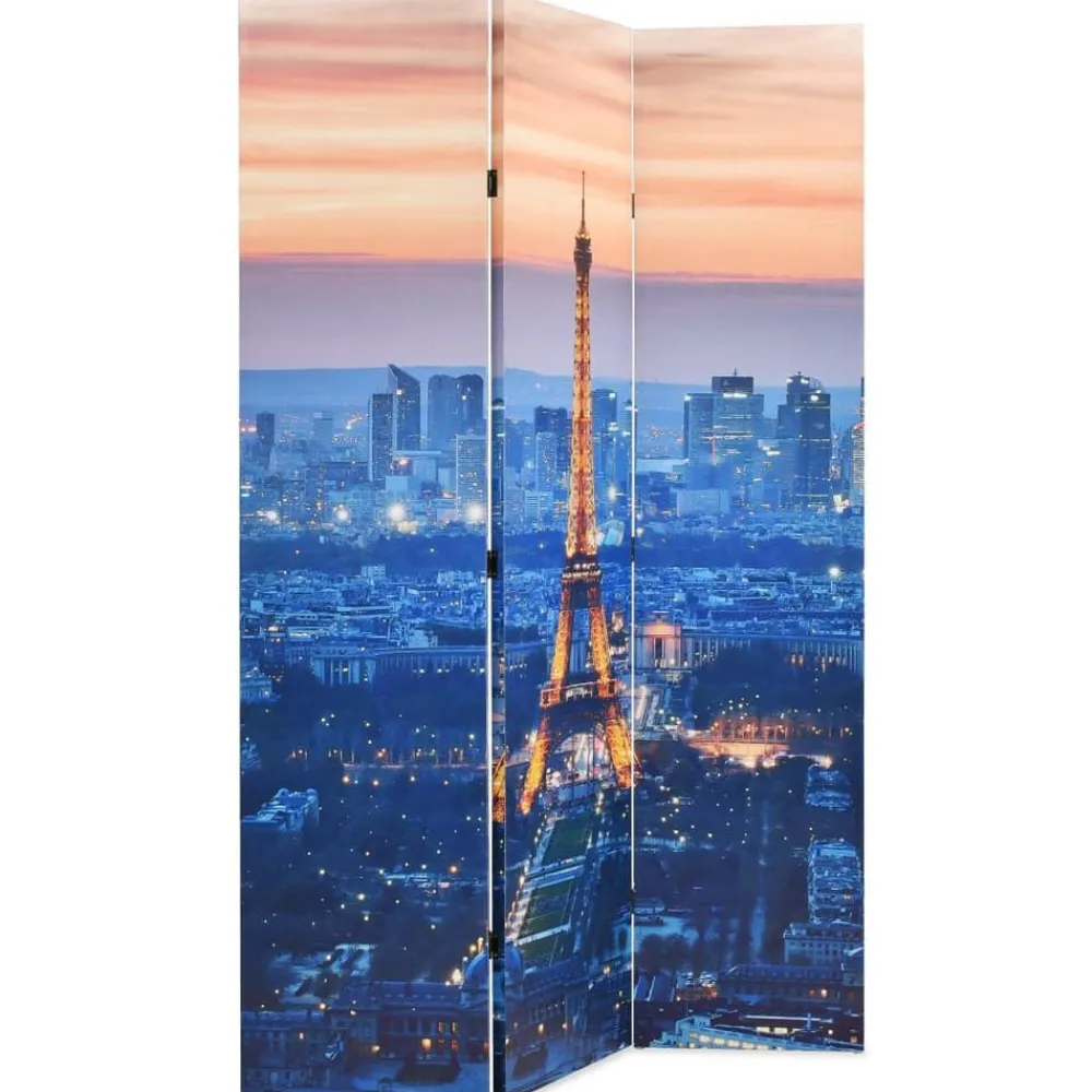 Séparateurs De Pièces-vidaXL Cloison de séparation pliable 120x170 cm Paris la nuit