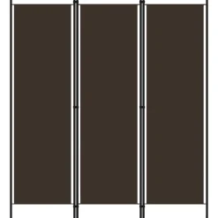 Séparateurs De Pièces-vidaXL Cloison de séparation 3 panneaux 150x180 cm Marron