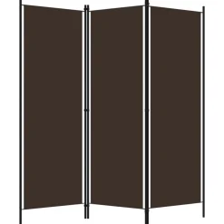 Séparateurs De Pièces-vidaXL Cloison de séparation 3 panneaux 150x180 cm Marron