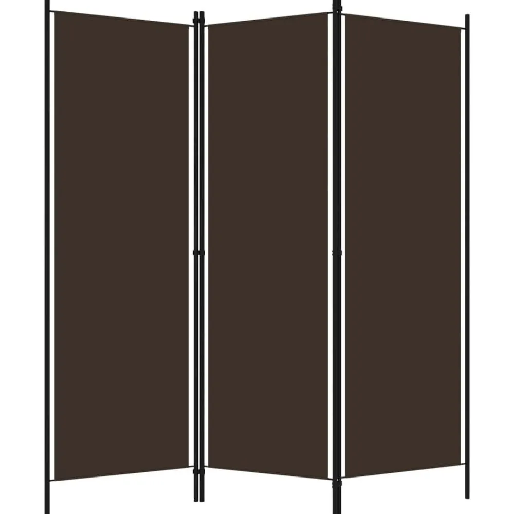 Séparateurs De Pièces-vidaXL Cloison de séparation 3 panneaux 150x180 cm Marron