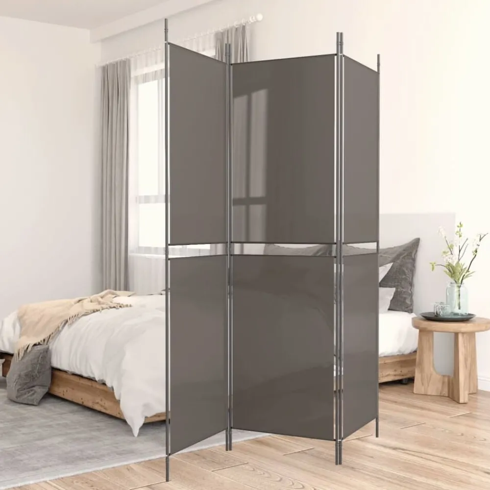 vidaXL Cloison de séparation 3 panneaux 150x180 cm Tissu