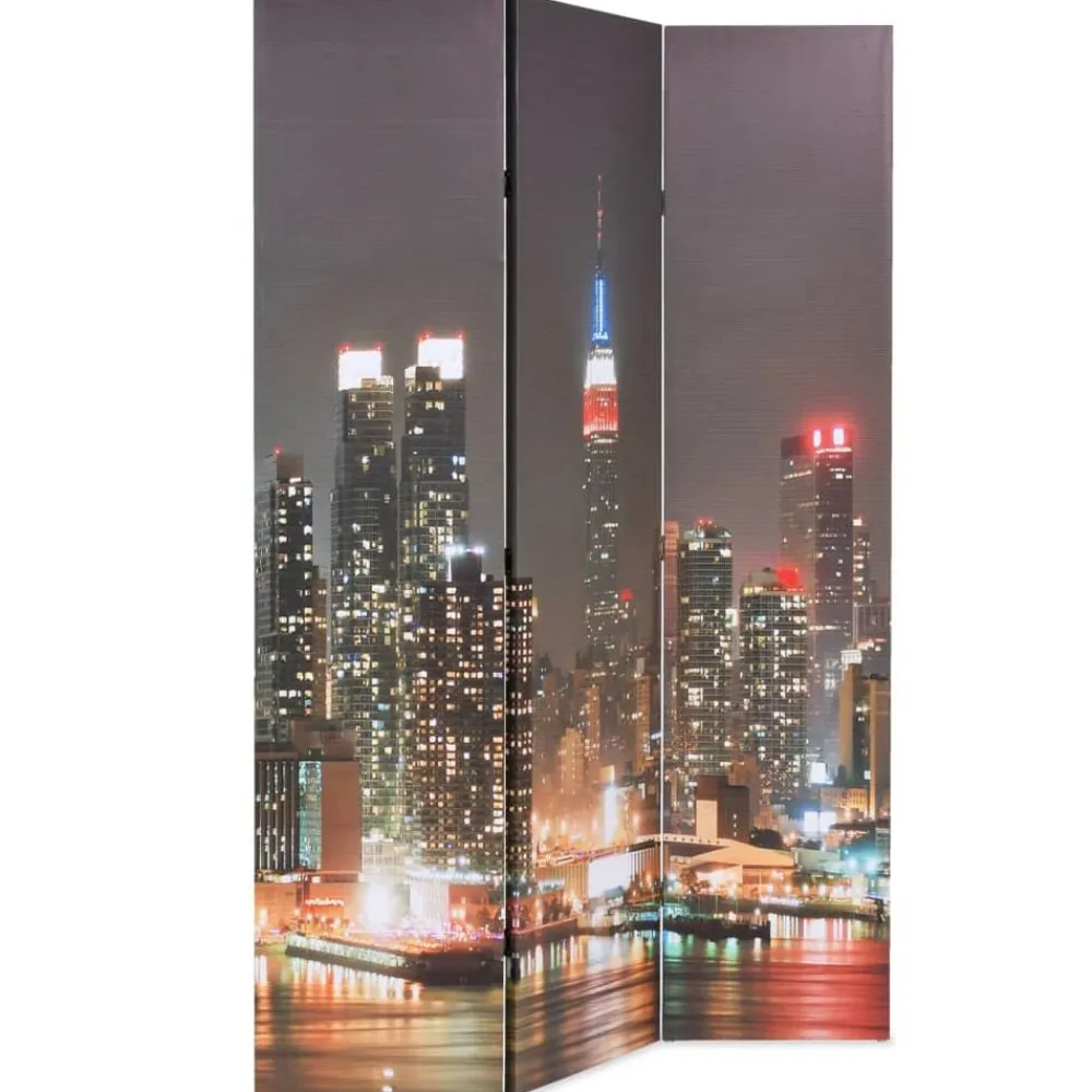 Séparateurs De Pièces-vidaXL Cloison de séparation pliable 120x170 cm New York la nuit