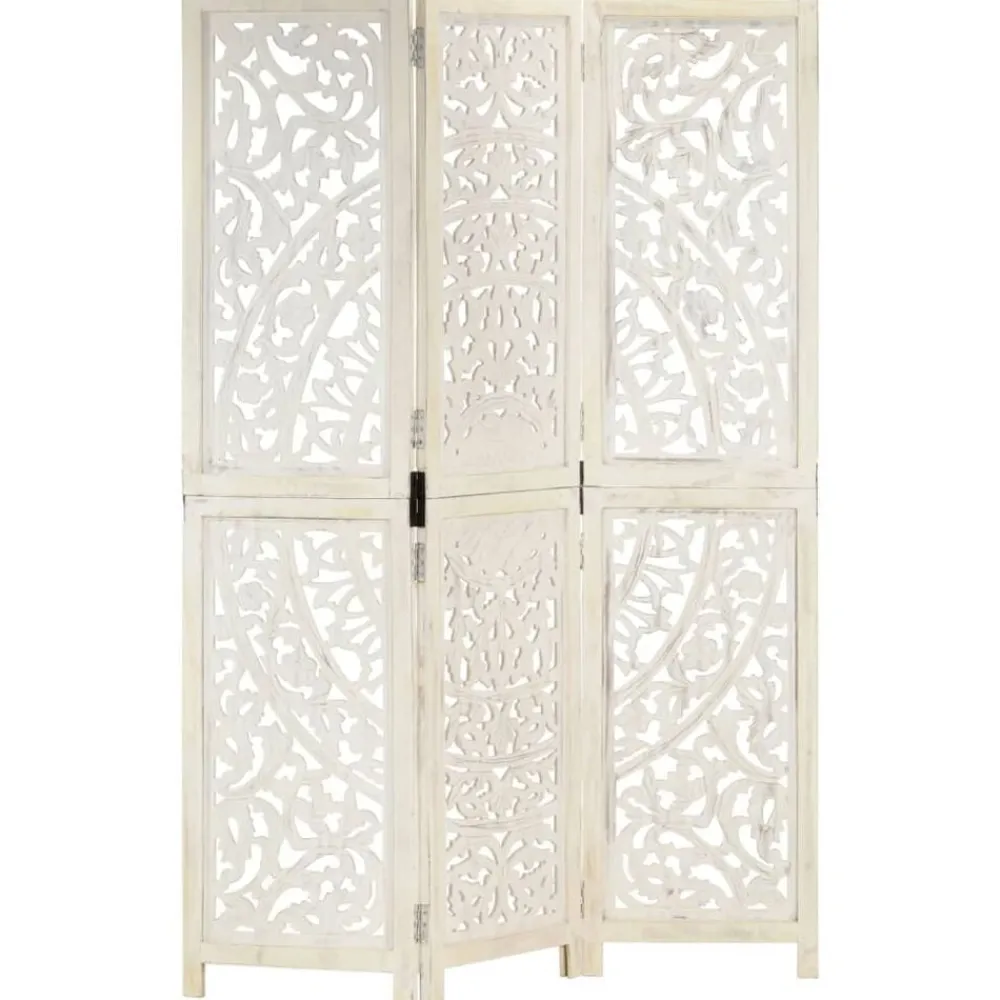 vidaXL Cloison de séparation 3 panneaux 120x165 cm Bois manguier