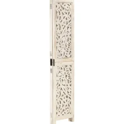 vidaXL Cloison de séparation 3 panneaux 120x165 cm Bois manguier