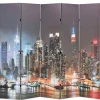 vidaXL Cloison de séparation pliable 200x170 cm New York la nuit