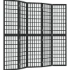 vidaXL Cloison de séparation pliable 5 panneaux 200x170 cm Noir