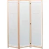 vidaXL Cloison de séparation 3 panneaux Crème 120x170x4 cm Tissu