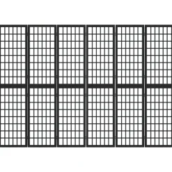 Séparateurs De Pièces-vidaXL Cloison de séparation pliable 6 panneaux 240x170 cm Noir