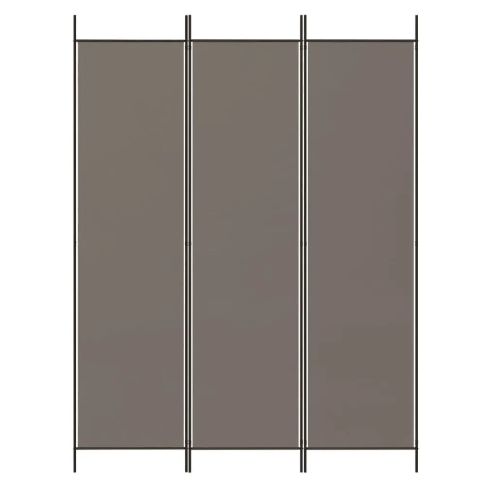 Séparateurs De Pièces-vidaXL Cloison de séparation 3 panneaux 150x200 cm Tissu Anthracite